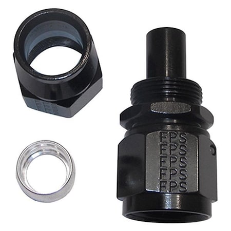 Fragola 680104-BL -4 AN Straight PTFE Hose End Fitting - Black FRG680104-BL