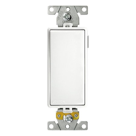 Leviton Wall Switch, 1/2 hp, Rocker, 15 A, White M5691-W