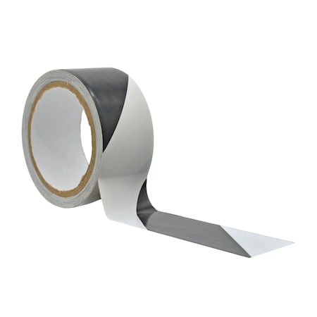 Wod Tape PVC, Black/White, 2 inch (48mm) W., 6 mil Thickness, 24 PK WOD VSWT186-02000-24-18-BW