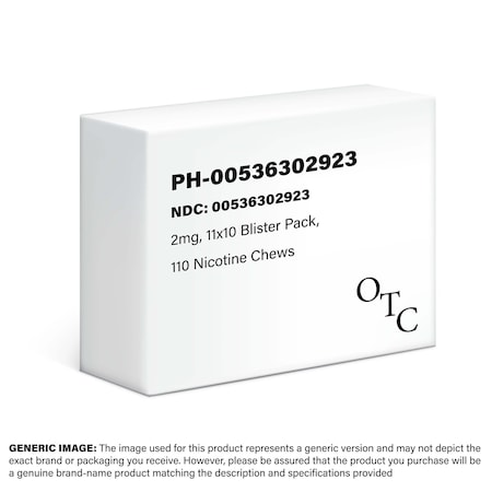 Major Pharmaceuticals Nicotine Polacrilex, Chewing Gum, 2mg, Blister Packs, 110PK 00536302923