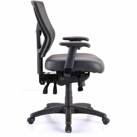 Lorell Conjure Mid-Back Office Chair, Antibacterial, Black LLR62041