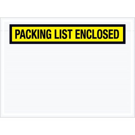 Zoro Select Packing List Envelopes, Yellow, PK1000 PL460