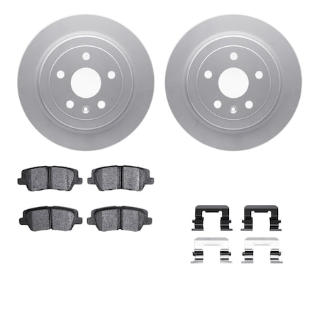 Dynamic Friction Co DFC GEOSPEC Coated Rotors with 5000 Brake Pads - Ceramic and Hardware 4512-46094