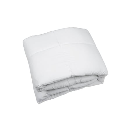 Homeroots White Twin Microfiber Thread Count Down Alternative Duvet Insert 248176