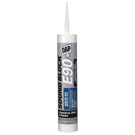 Dap SOUND BLOCK Professional-Grade Acoustical/Draft/Smoke/Sound Sealant, White, 40 to 120 deg F, 28 fl-oz 7079818165