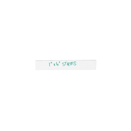 Bubblefast 1 x 6'' White Warehouse Labels - Magnetic Strips BFLH173