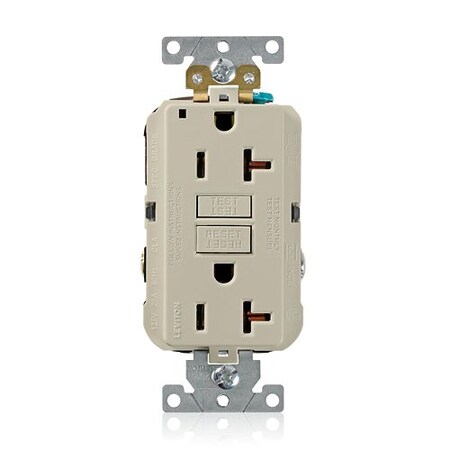 Leviton Plugs&Rcptcls, 20A, 125VAC, Ivory, Polycarb G5362-I