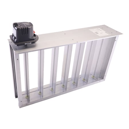 Resideo 14'' W X 24'' H Zone Damper 24Vac Power Closed/Spring Return Open Two Position Motor on 24'' side ZD14X24TZ