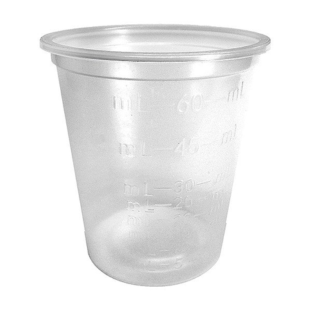 Zoro Select Medicine Cup, 59mL, Plastic, Wide, PK1150 02102A
