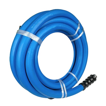 Ag-Lite 1 in ID x 15 ft L Water Hose Assembly, Rubber Tube, Blue, Rubber Fitting ALONE15