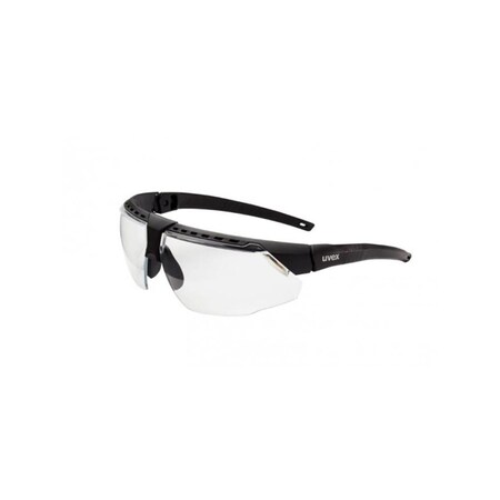 Uvex Avatar, Safety Glasses, Anti-Scratch, Clear Lens, Red/Black Frame, Half-Frame, 1 PR S2860