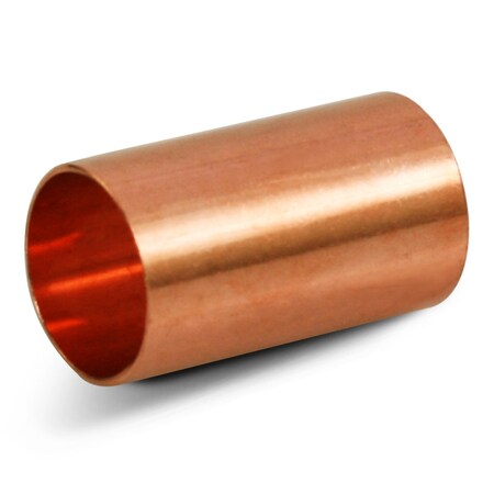 Everflow Straight Copper Coupling Fitting with Dimple Tube Stop 1/8'' CCCP0018
