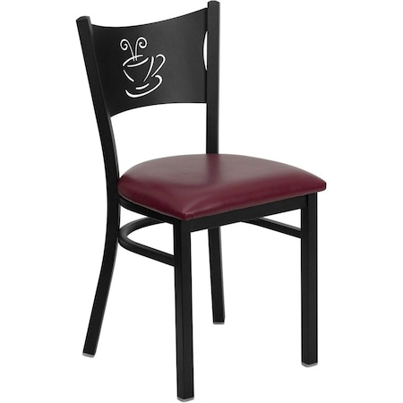 Flash Furniture Hercules Restaurant Chair, 17-1/4 in W 20" L 33-1/4" H XU-DG-60099-COF-BURV-GG