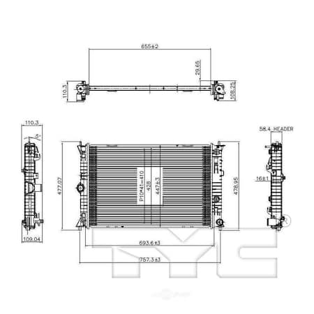 Tyc Radiator Assembly 13088