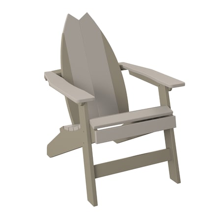 Polybird SURFBOARD ADIRONDACK-TAIL CHAIR. SAND AND WEATHERWOOD POLYBIRD P80