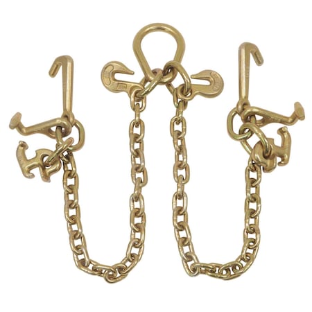 Mytee Products G70 V-Chain Bridle w/ RTJ Cluster Hooks and Grab Hooks, 3ft Legs CH5163V-RTJ-GH