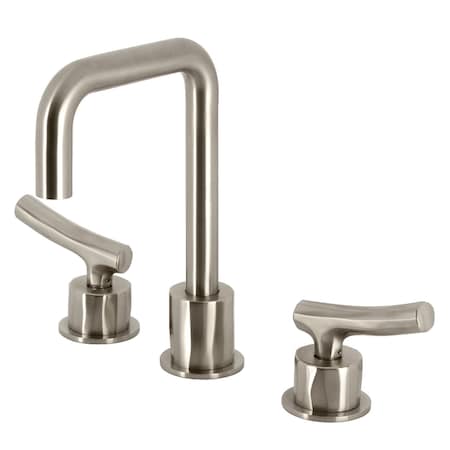 Kingston Brass Widespread Bathroom Faucet with Push Pop-Up Drain, Brushed Nickel KS1458TKL