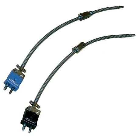 Omega Adj Depth Thermocouple Probe, Spring Action, Standard CONN, J Type, 0 degC to 720 degC, 0.28 " x 0. ADF-J-U-1/2-48-2