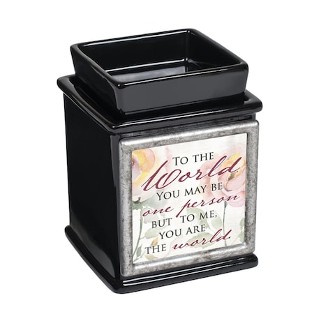 Dicksons To World You Maybe One Person Interchangeable Fragrance Wax or Essential Oil Warmers - Black IW70BK