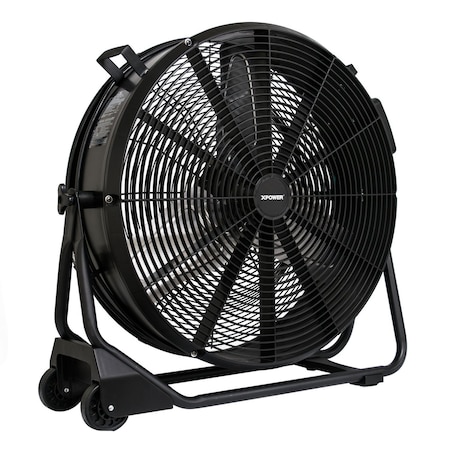 Xpower CirculatingFan, 24inDia, Black, Mobile FD-630D
