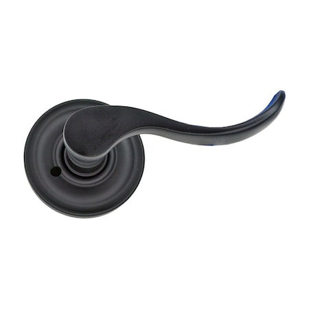 Baldwin Baldwin Privacy Preconfigured 5455V Lever with 5148 Rose Satin Black Finish 5455V190PRIV