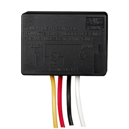 Satco Low-Med-Hi-Off Touch Swtch Plastic Outer Shell Indoor Incandescent Use Only 17/8in x 13/8in x 5/8in 90/2428