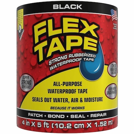 Flex Seal Flex Tape Black 4in x5ft, 4PK TFSBLKR0405