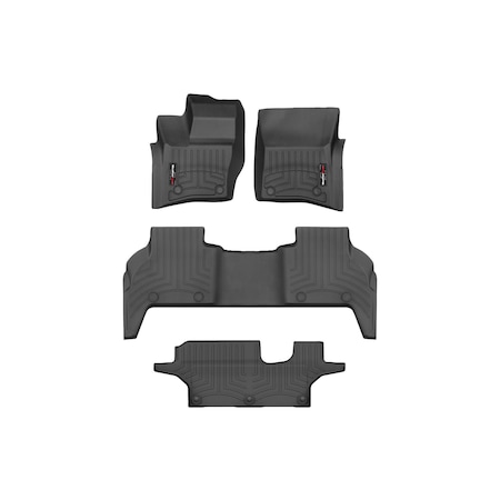Weathertech Black, Front, rear, and rear Floorliners 441629-1-3-6