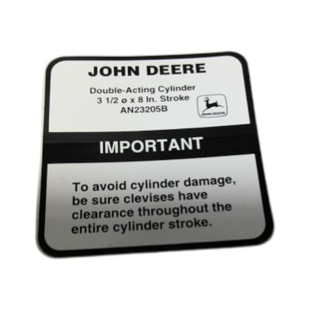 John Deere LABEL, JOHN DEERE OEM N235028  N235028