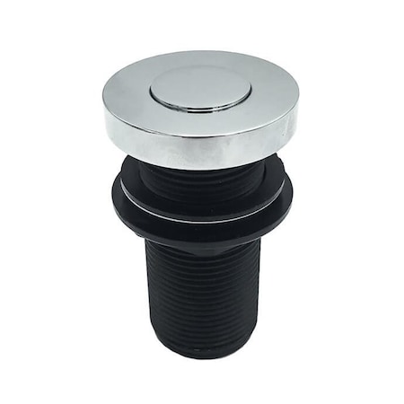 Mountain Plumbing Round Replacement “Deluxe” Flush Waste Disposer Air Switch Button in Pewter MT958/PEW