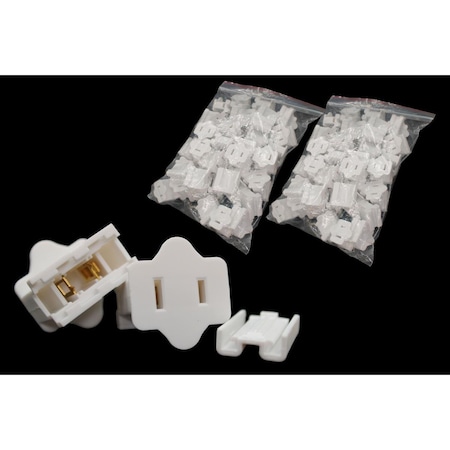 Currentactual Female Slide-On SPT-2 Plug, White, 50PK CU4229649