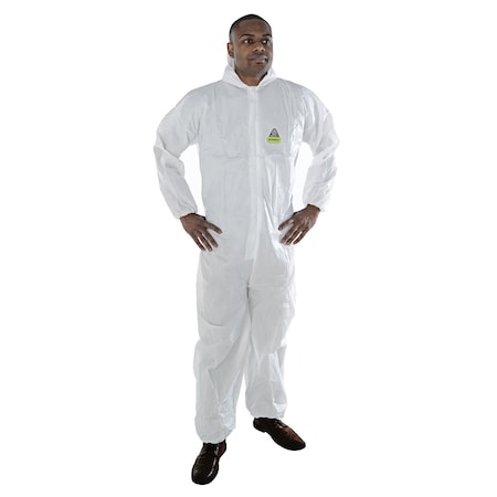 Defender Coverall, Hood, Boots, White, PK25 MP3005XL