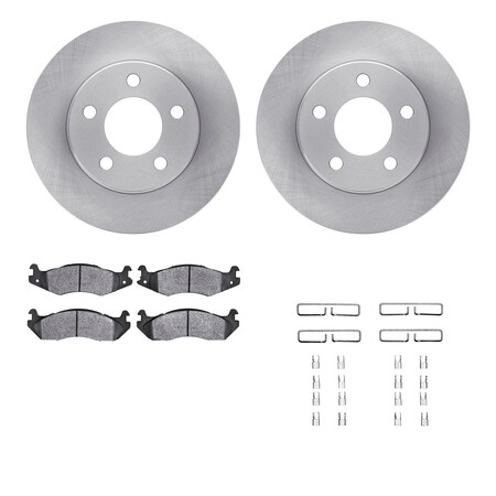 Dynamic Friction Co DFC Brake Rotor- Heavy Duty Brake Pad includes Hardware 6412-42050