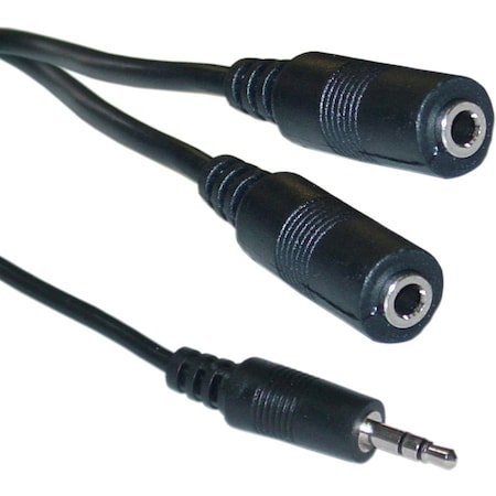 Cable Wholesale CableWholesale 3.5mm Stereo Y Cable, 3.5mm Male to Dual 3.5mm Stereo Female, 6 foot 10A1-01206Y