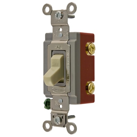 Hubbell Wiring Heavy Duty Industrial Toggle Switch, 20A 120/277V AC, Single Pole, Back & Side Wired HBL1221I