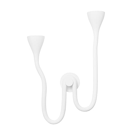 Corbett Lighting Anastasia 2 Light Wall Sconce 17.75 In. Gesso White 406-02-GSW