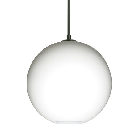 Besa Lighting Besa Coco 8 Pendant, Opal Matte, Black Finish, 1x 9W LED 1JT-COCO807-LED-BK