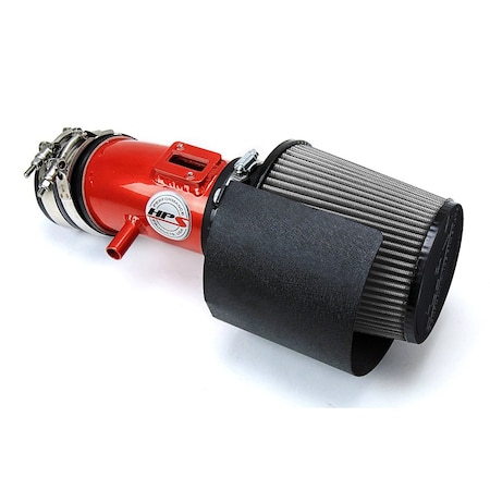 Hps Performance Air Intake Kit with Heat Shield, Red, 827-533R