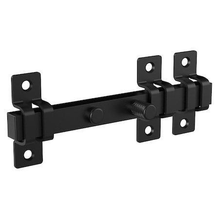 National Hardware Industrial Gate Latch, 7-29/32 in L, 13/16 in W, 25/32 in Bolt Head, ABS/Plastic/Steel, Black N166-033