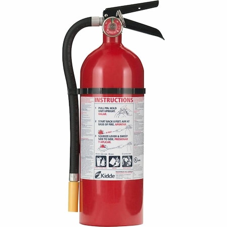 Kidde Fire Extinguisher, Dry Chemical, ABC, 5 lb, 3-A:40-B:C, Wall Hanger 466112