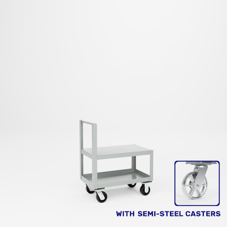 Pucel Single Handle Heavy Duty Truck, 18 in D x 30 in W x 36 in H, Gray 18-TR-30S