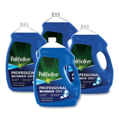Palmolive Professional Oxy Power Degreaser Liquid Dish Soap, Fresh Scent, 145 oz Bottle, 4PK 61034143