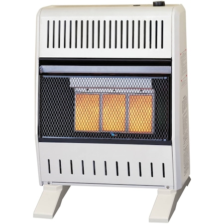 Procom Heating Liquid Propane Ventless Blue Flame Heater With Base Feet - 10,000 BTU, Manual Control ML100HBA-B