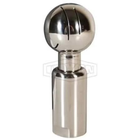 Dixon Rotating Spray Ball, 1-1/2 in Nominal, Clamp End Style, 316L SS, Domestic SRH360CMP-R150