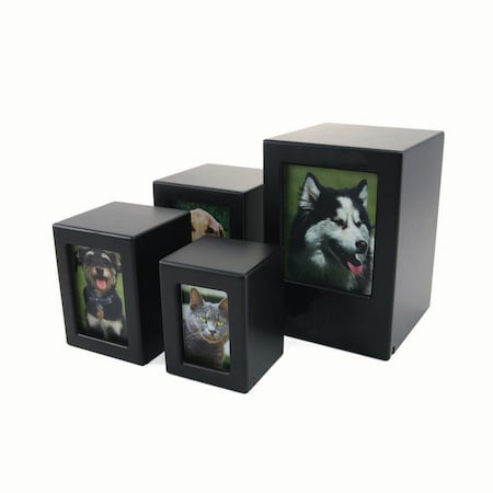 Jorgensen Laboratories Jorvet Black Finish MDF Photo Box Urn, Large J0316PFL