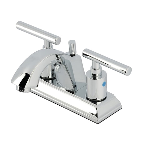 Kingston Brass Double-Handle 4" Centerset Bathroom Faucet with Pop-Up Drain, Polished Chrome FSC4641CML