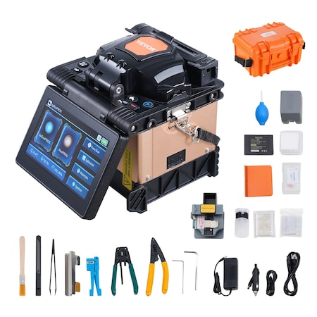 Vevor Fiber Fusion Splicer 4 Motors Clad Alignment with 6s Splicing 13s Heating ALK-T3