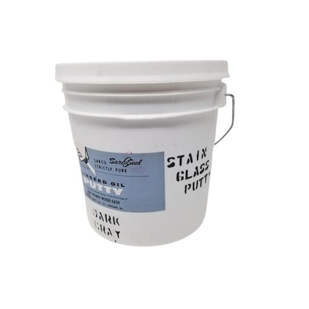 Sarco Putty DARK GRAY Stain Glass Window Glazing Putty - Gallon. For use on Wood Sash and Doors. Forms a Perman SPSGG