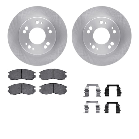 Dynamic Friction Co DFC Brake Rotor with 5000 Brake Pads and Hardware Kit 6512-72164