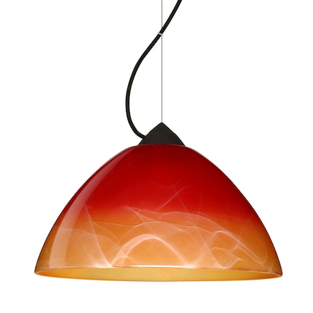 Besa Lighting Besa Tessa Pendant, Solare, Black Finish, 1x 75W MAX E26 Base 1KX-4201SL-BK